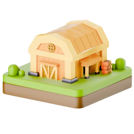 Barn  3D Icon