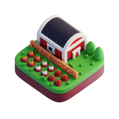 Barn  3D Icon