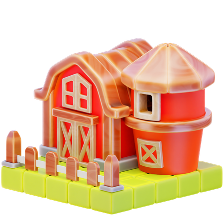 Barn  3D Icon