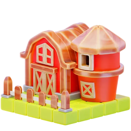 Barn  3D Icon
