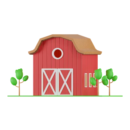 Barn  3D Icon