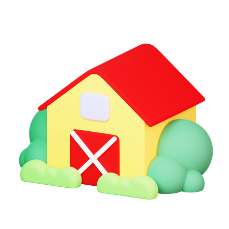 Barn  3D Icon