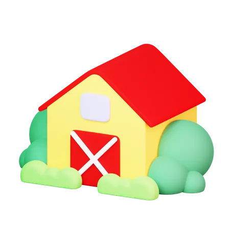 Barn  3D Icon