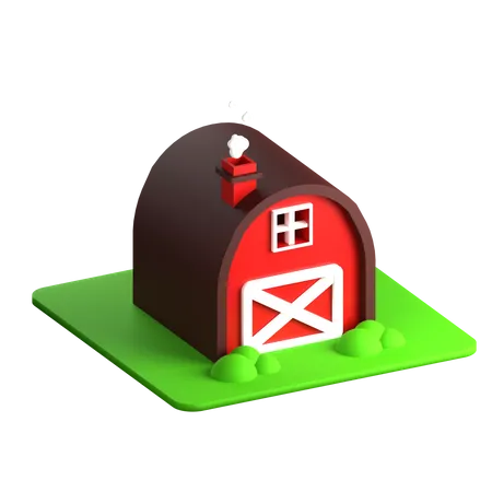 Barn  3D Icon