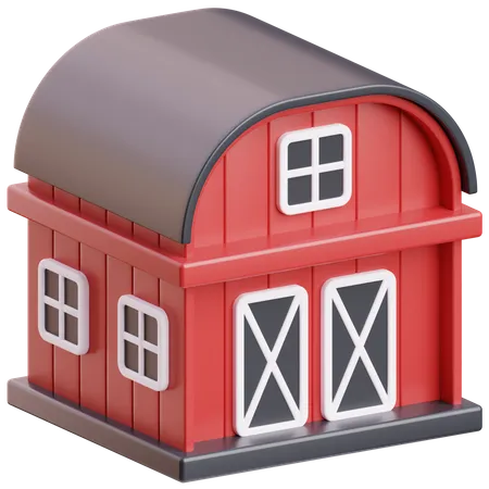 Barn  3D Icon