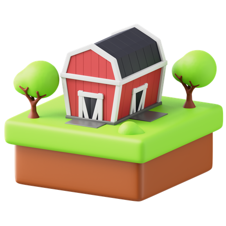 Barn  3D Icon