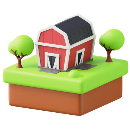 Barn  3D Icon