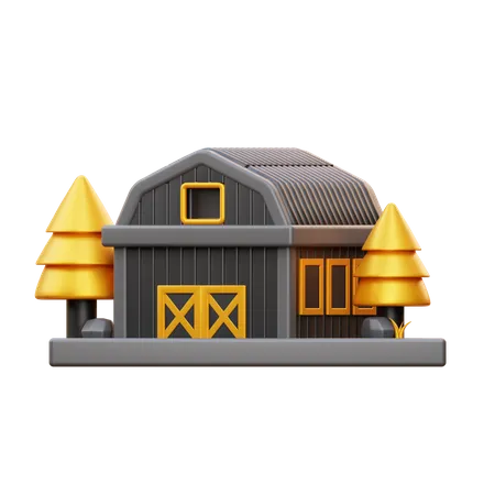 Barn  3D Icon