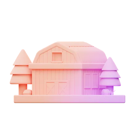 Barn  3D Icon