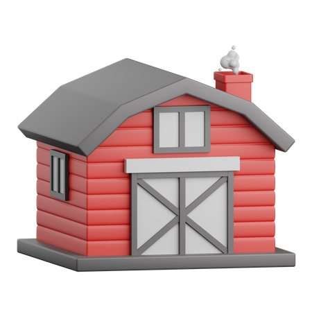 Barn  3D Icon