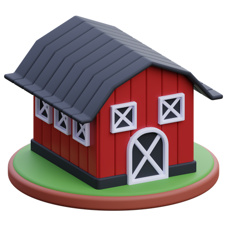 Barn  3D Icon