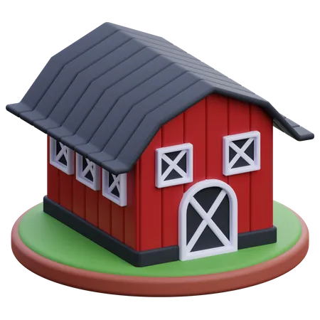 Barn  3D Icon