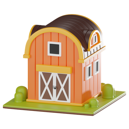 Barn  3D Icon