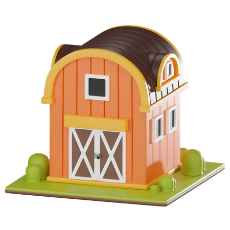 Barn  3D Icon