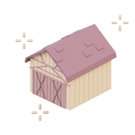 Barn  3D Icon