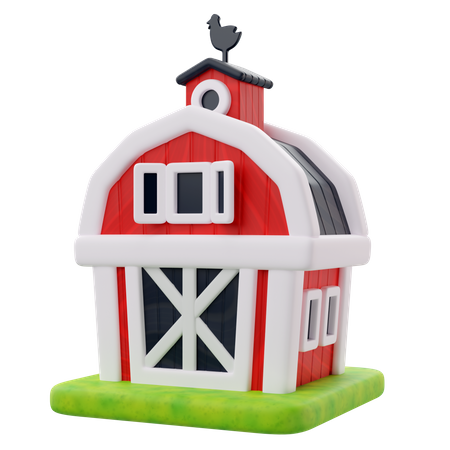 Barn  3D Icon