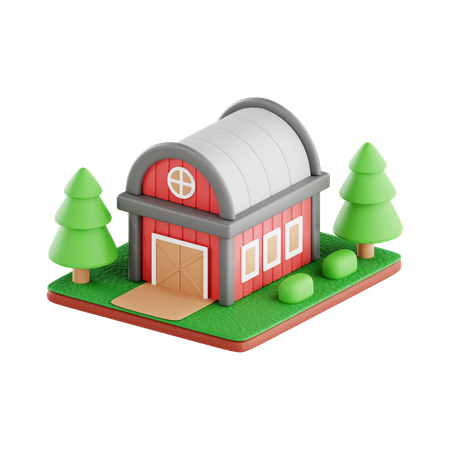 Barn  3D Icon