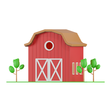 Barn  3D Icon