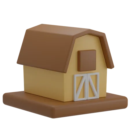 Barn House  3D Illustration