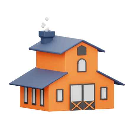 Barn house 3D Illustration