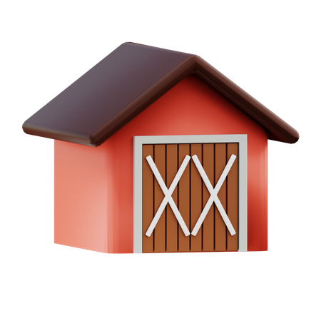 Barn House 3D Illustration