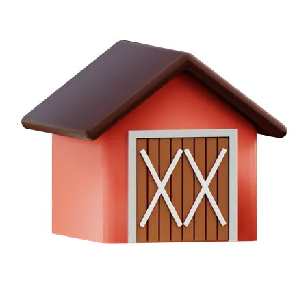 Barn House 3D Illustration