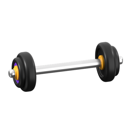 Barra con pesas  3D Icon