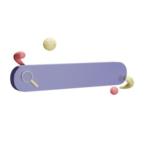 Barra de búsqueda  3D Illustration