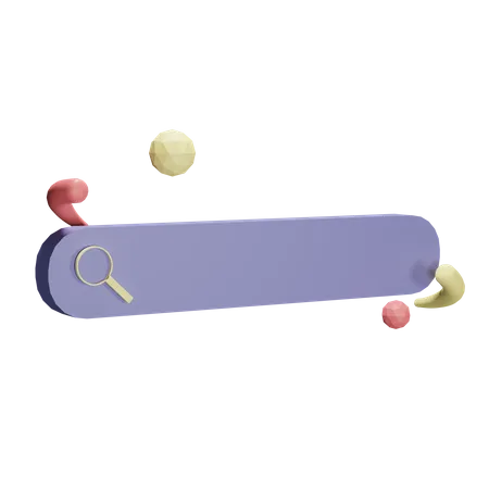 Barra de búsqueda  3D Illustration