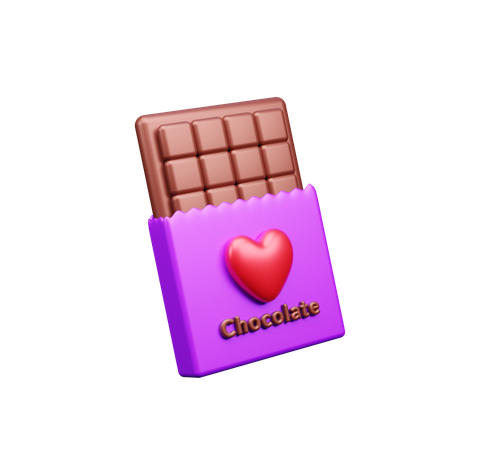 Barra de chocolate  3D Icon