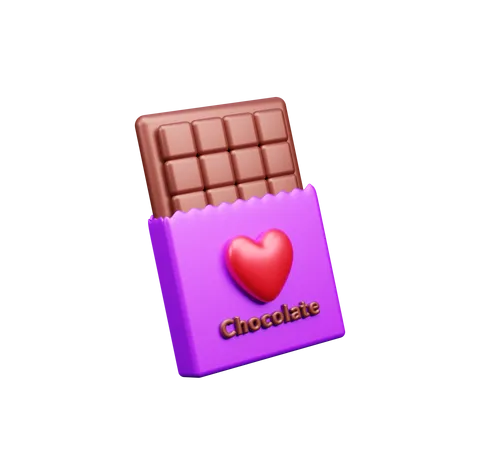 Barra de chocolate  3D Icon