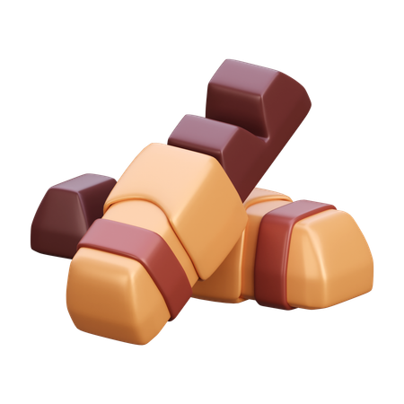 Barra de chocolate  3D Icon