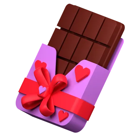 Ilustracao Do Icone 3 D Da Barra De Chocolate 3D Icon
