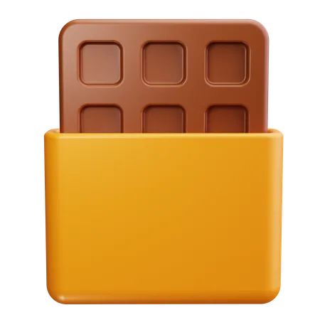 Barra de chocolate  3D Icon