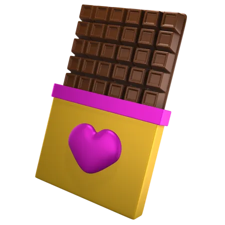 Barra de chocolate  3D Icon