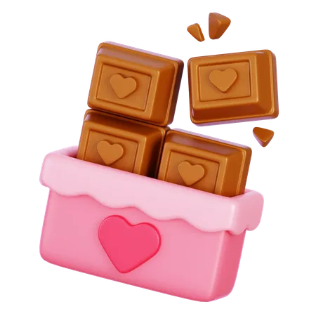 Barra de chocolate  3D Icon