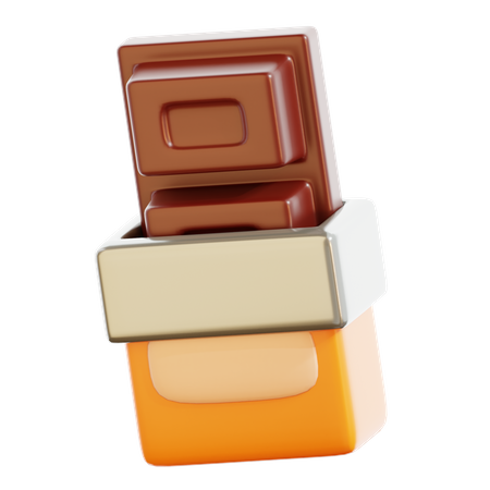 Barra de chocolate  3D Icon