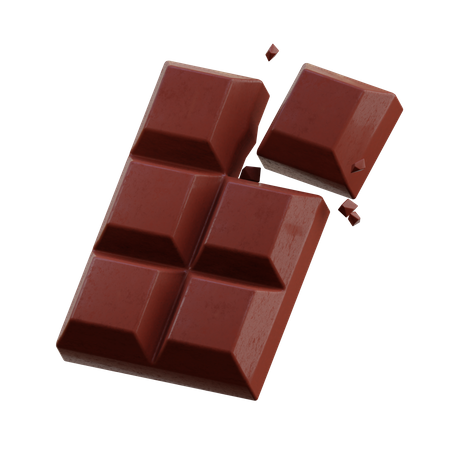 Barra de chocolate  3D Illustration