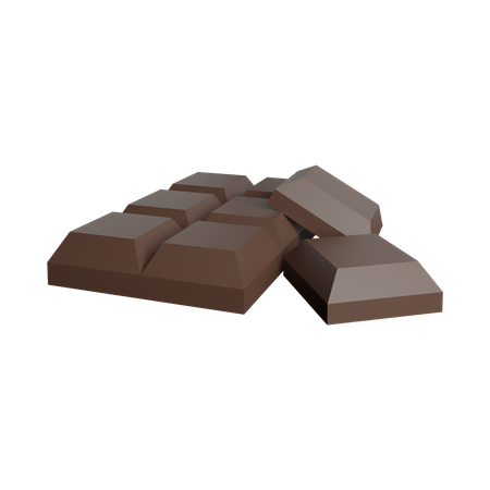 Barra de chocolate  3D Illustration