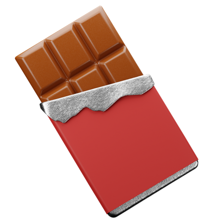 Barra de chocolate  3D Illustration