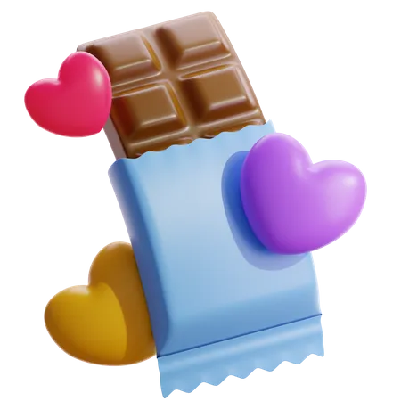 Corazon Con Chocolate Ilustracion 3 D Adecuada Para Sus Proyectos Relacionados Con El Tema Del Amor Y El Romance 3D Icon