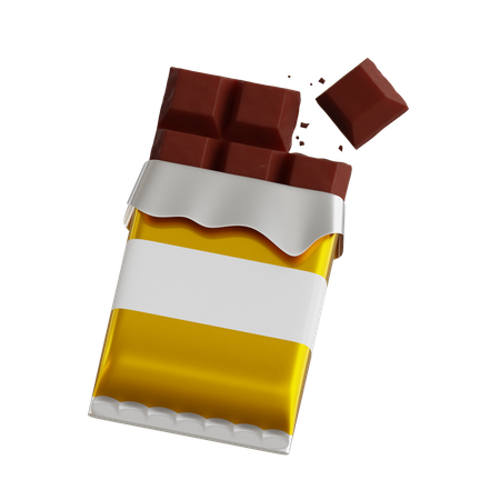 Barra de chocolate  3D Icon