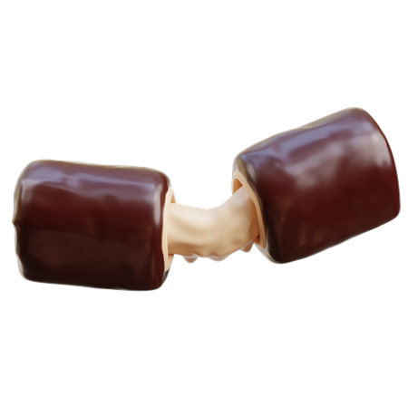 Barra de chocolate caramelo  3D Icon