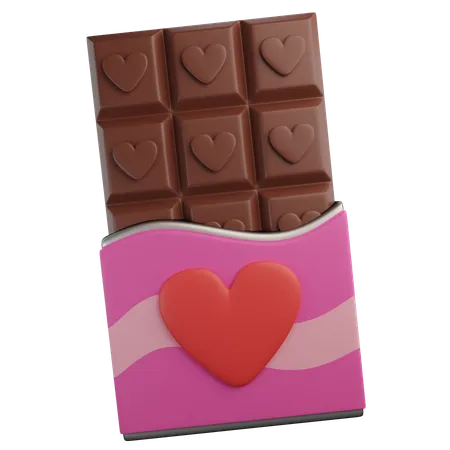 Barra de chocolate de san valentín  3D Icon