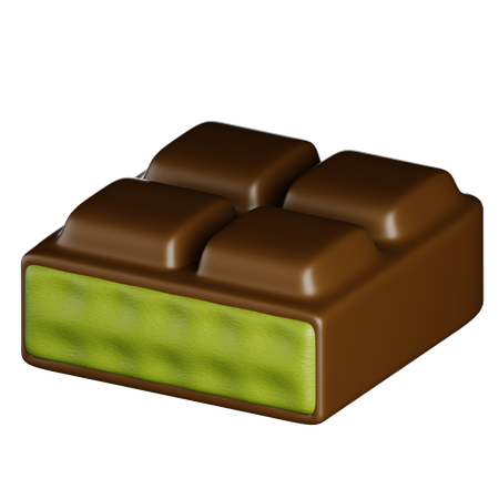 Barra de chocolate matcha  3D Icon
