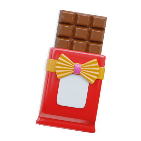 Presente de barra de chocolate  3D Icon