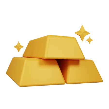 Barra de oro  3D Icon