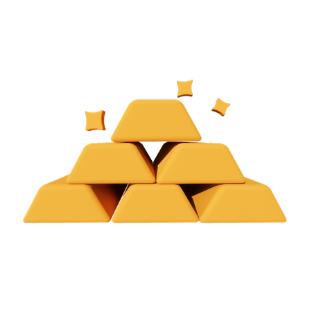 Barra de oro  3D Icon