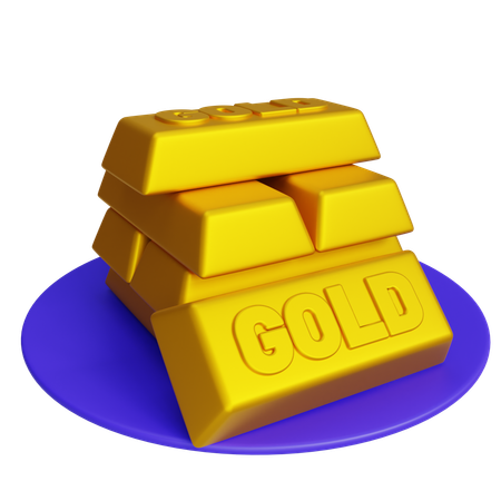 Barra de oro  3D Icon