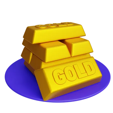 Barra de oro  3D Icon